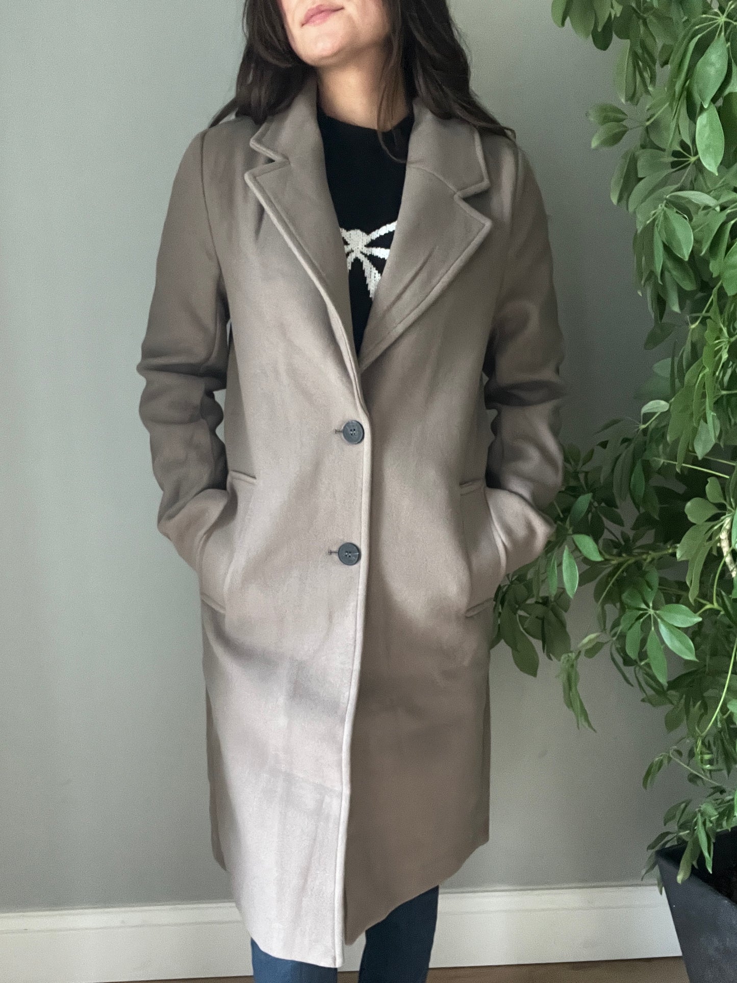 Notched Lapel Coat