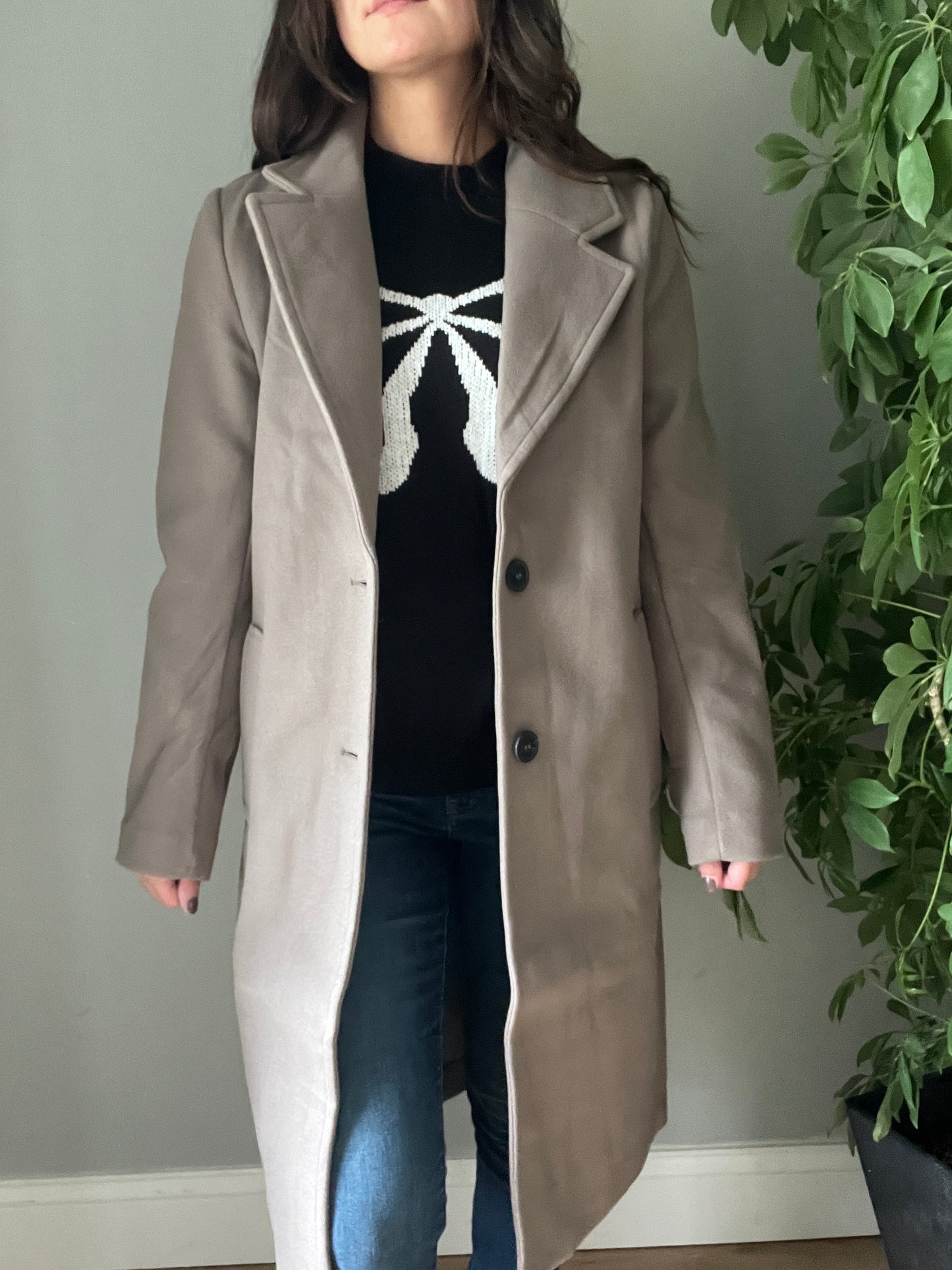 Notched Lapel Coat