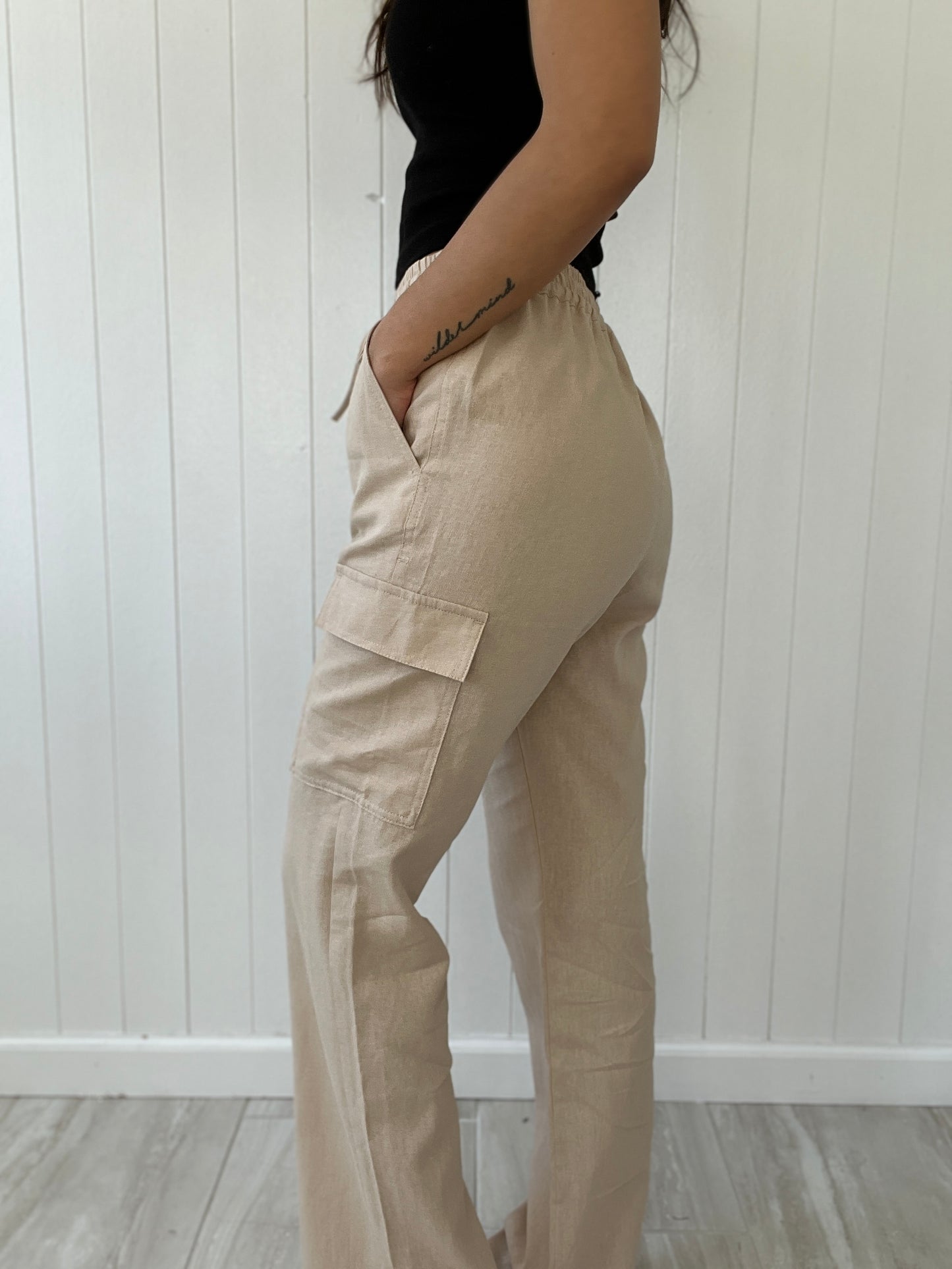 Linen Cargo Pant