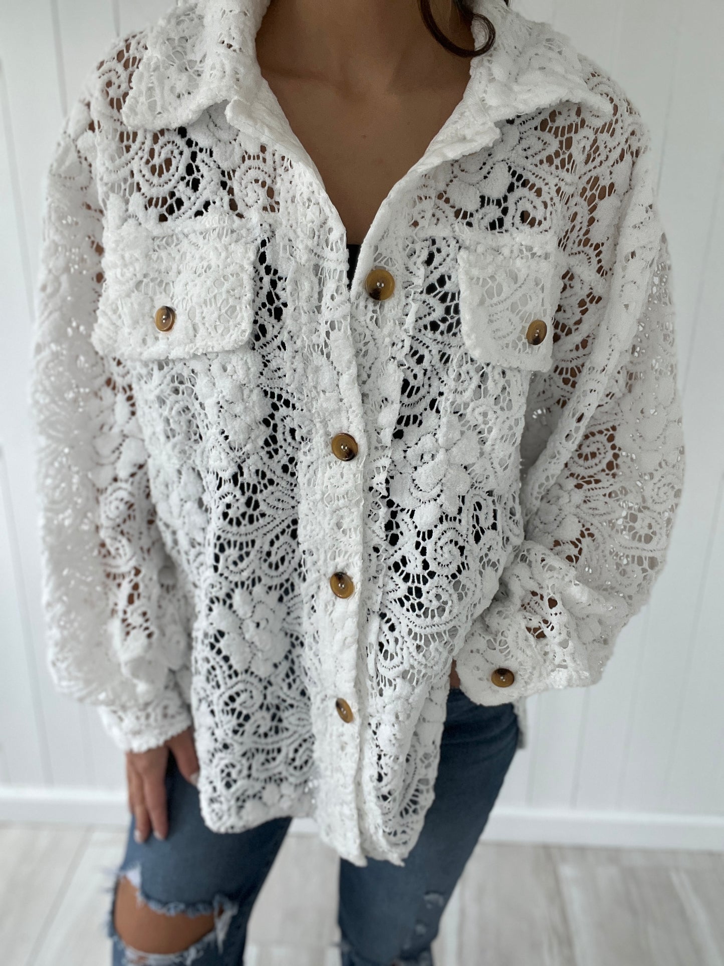 Oversized Lace Shacket