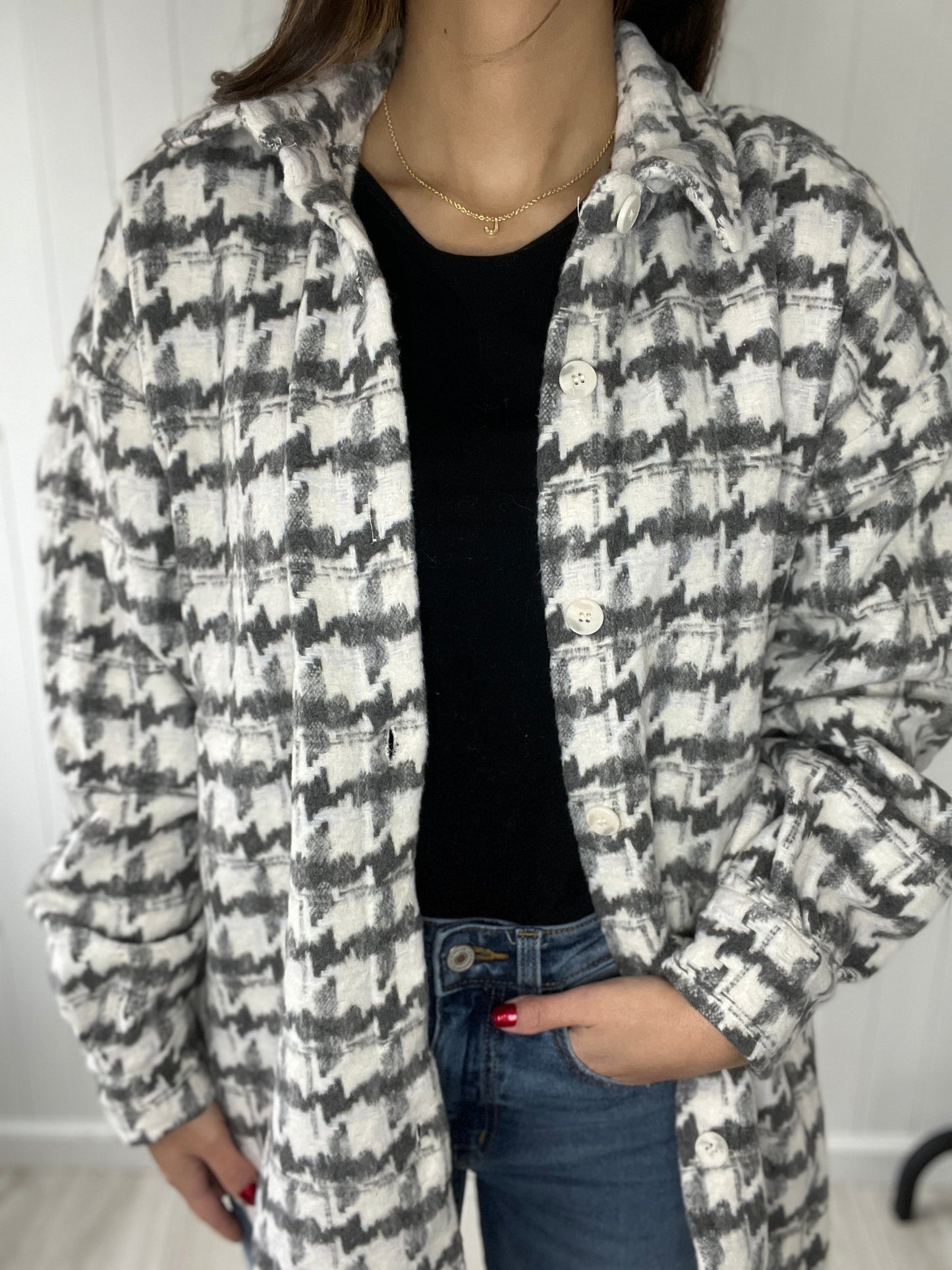 Houndstooth Shacket