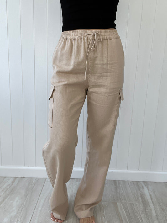 Linen Cargo Pant